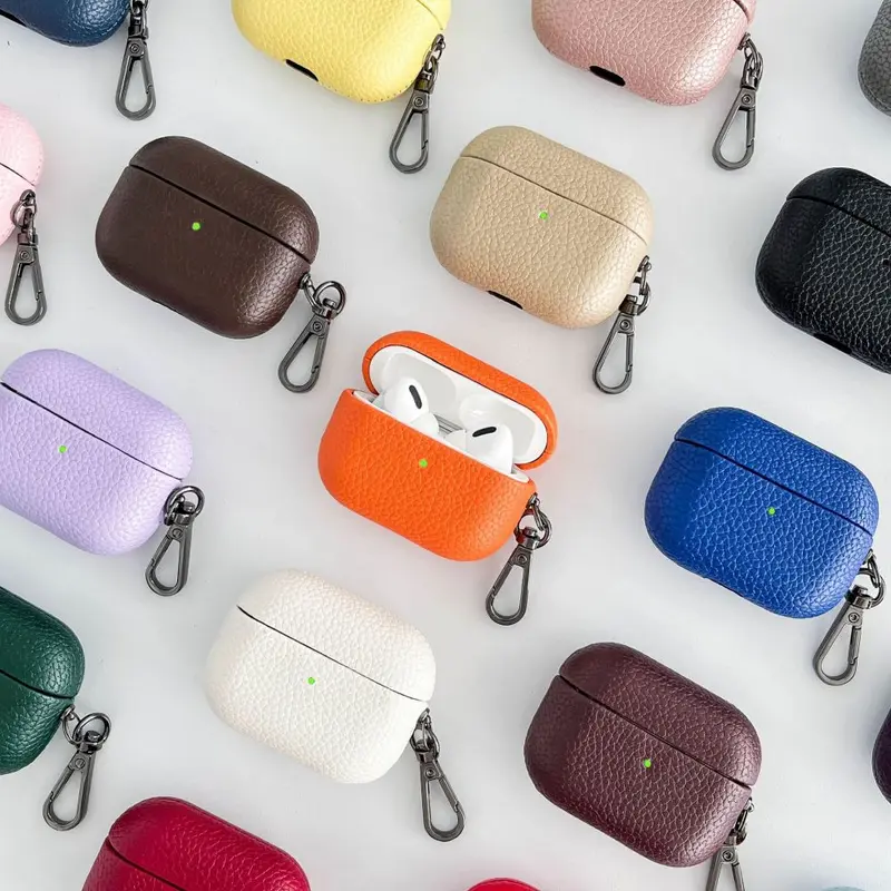 Litchi Pattern Protective Case for AirPods 1/2 and Apple AirPods Pro 3