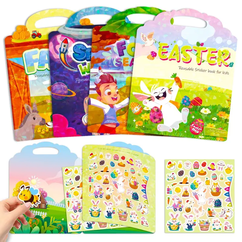 Easter Jelly Sticker Book, Quiet Book for Children