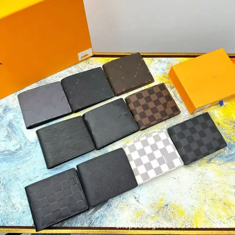 Erkek Kısa Deri Cüzdan, Çok Kartlıklı İki Katlı Klasik Model