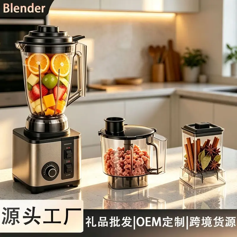 严选榨汁机多种功能破壁机耐用不锈钢大容量碎冰机跨境商用破壁机
