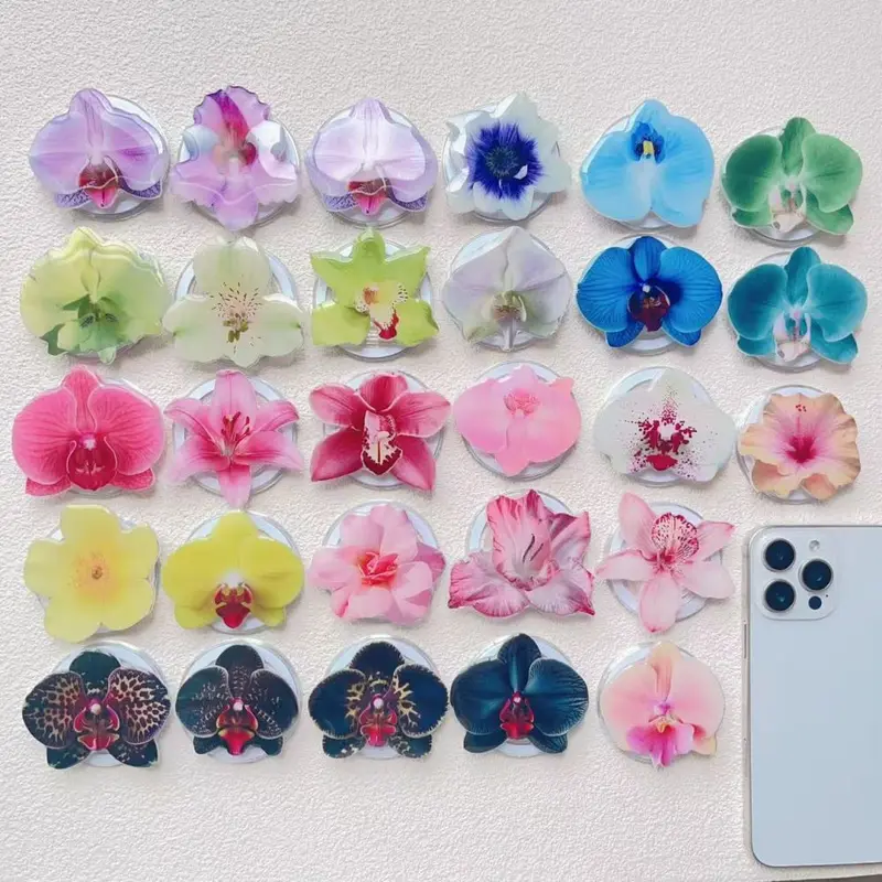 Orchid Magnetic Phone Holder, Foldable Desktop, Portable