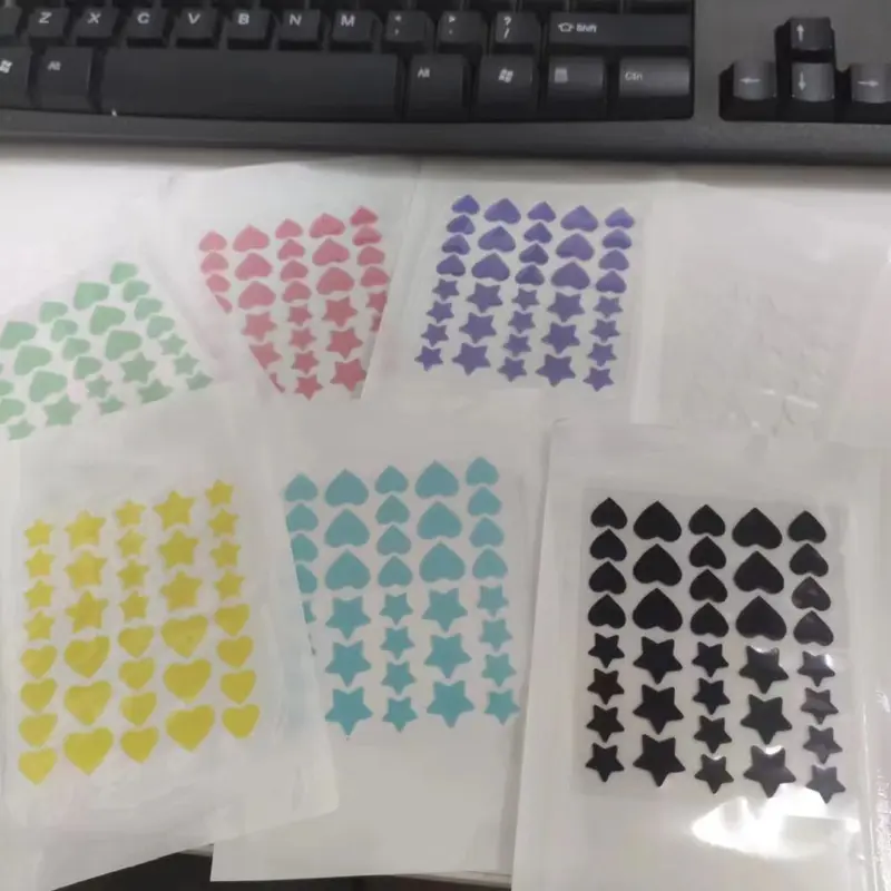 Colored Hydrocolloid Acne Patches, Invisible Pimple Cover Patches
