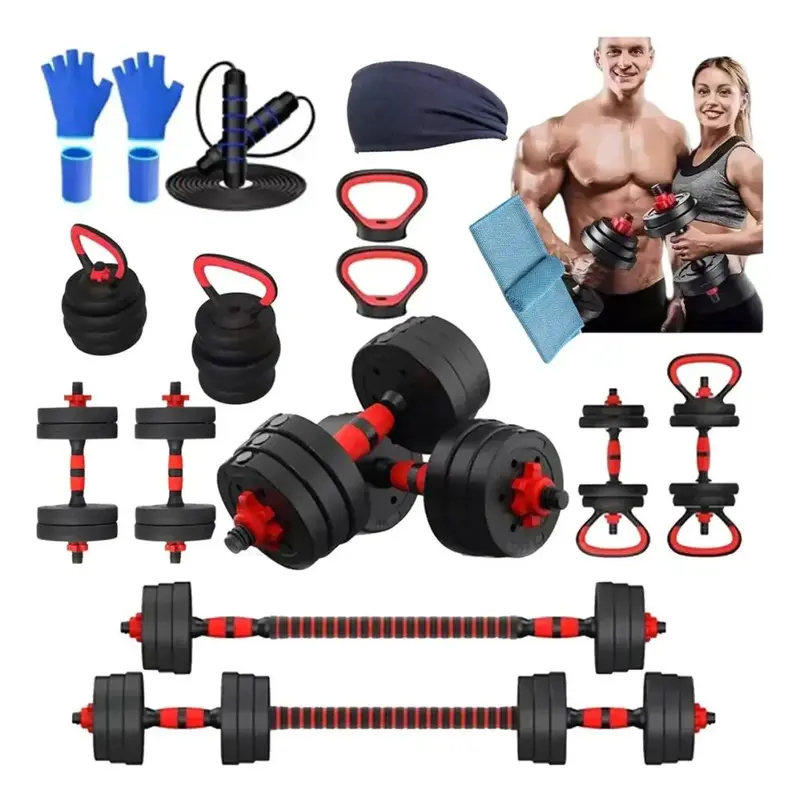 Cement dumbbell set, adjustable weight