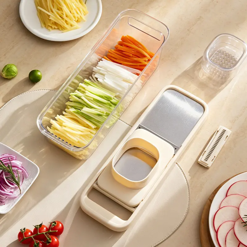 Household Vegetable Slicer Kitchen Multifunctional Vegetable Potato Shredder with Non-Slip Handle and Hand Guard Grater