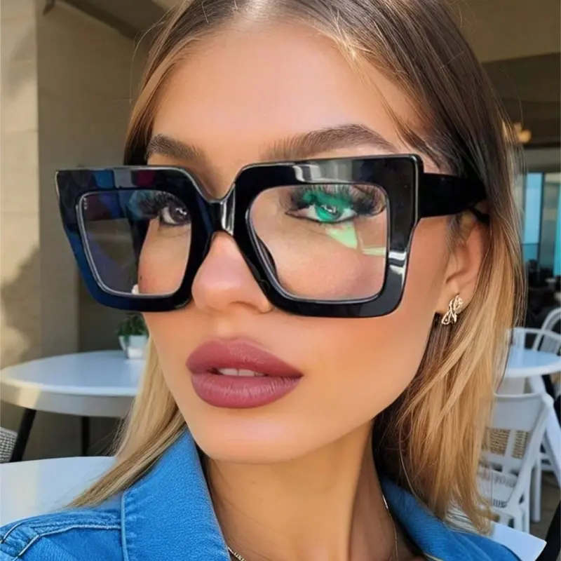 Oversized Square Frame Sunglasses Women's Party Style