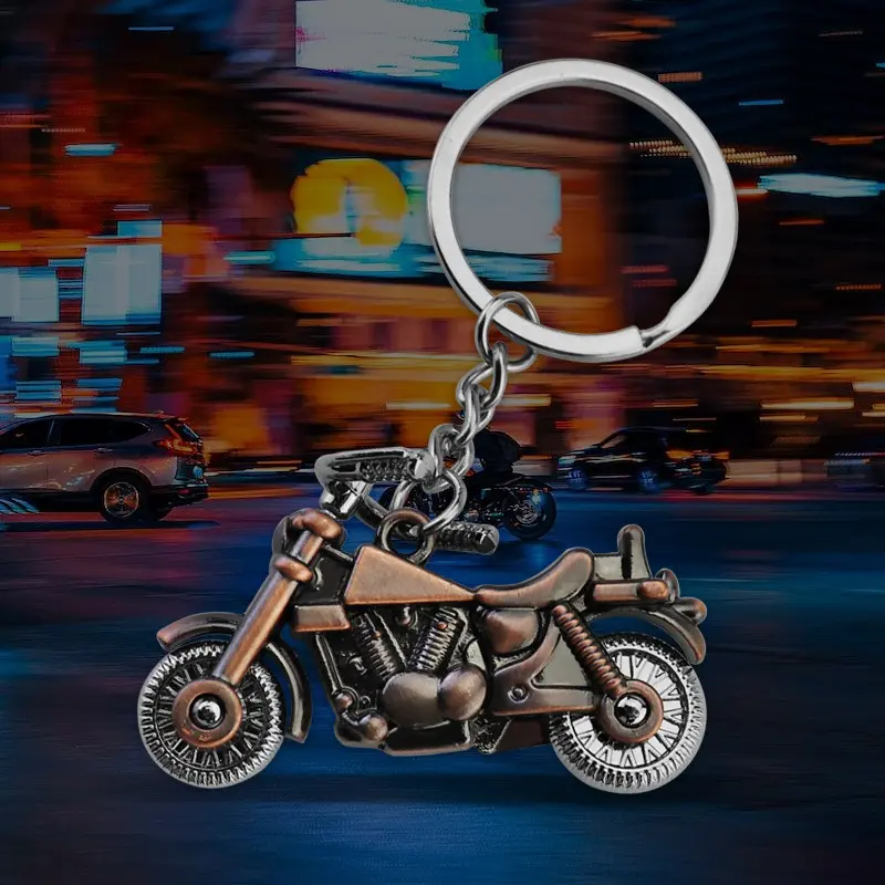 Motorcycle Helmet Metal Keychain Set, Simulated Airbag Safety Helmet