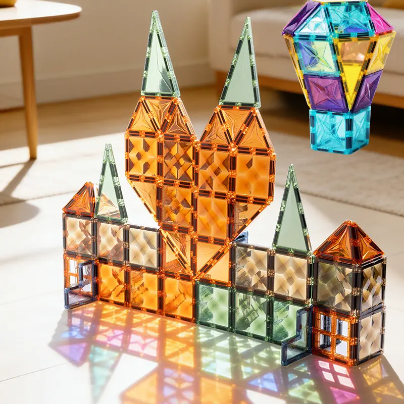 Magnetic building blocks with light and shadow effects