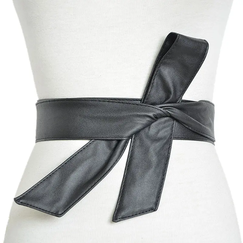 Women's Thin Long Soft Bow Belt, Korean Style Dress Belt