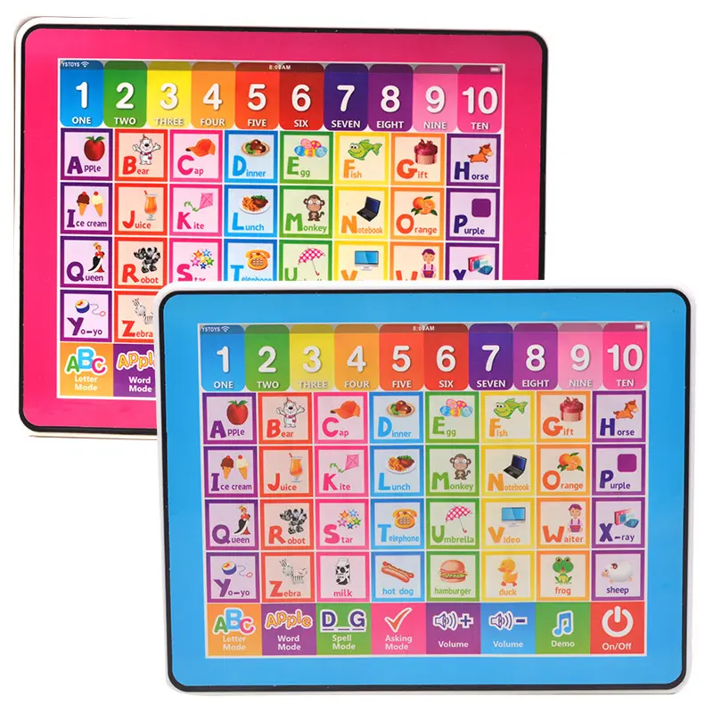 Sınır Ötesi Yeni Model İngilizce ABC Tablet Öğrenme Makinesi Dokunmatik Sesli Okuma Erken Eğitim Makinesi Çocuk Akıllı Oyuncak
