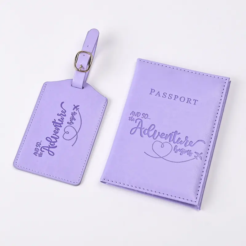 PU-Reisepass-Etui, Gepäcketikett, Tickethalter-Set