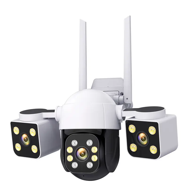OKAM Roboterarm 3-Objektiv-Kuppelkamera, Nachtsicht, Panorama