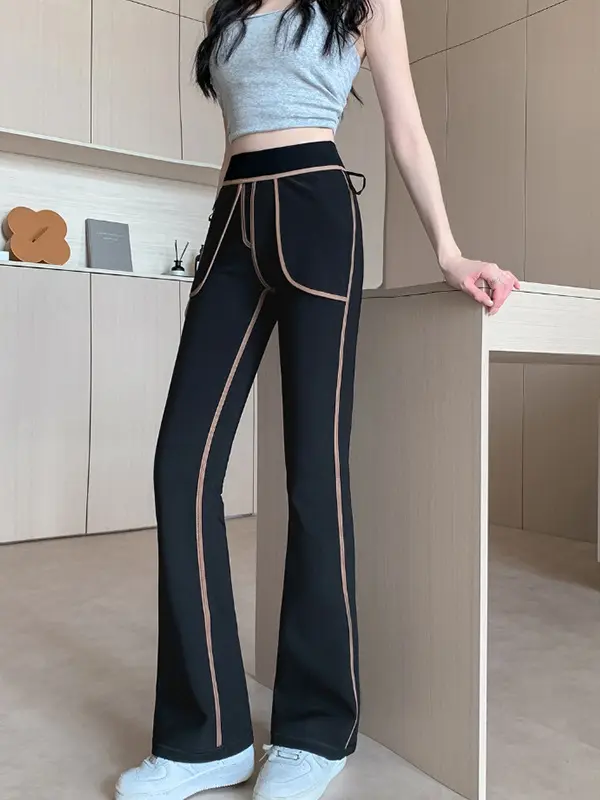 Women's Micro Flare Long Yoga Pants, Autumn Winter
