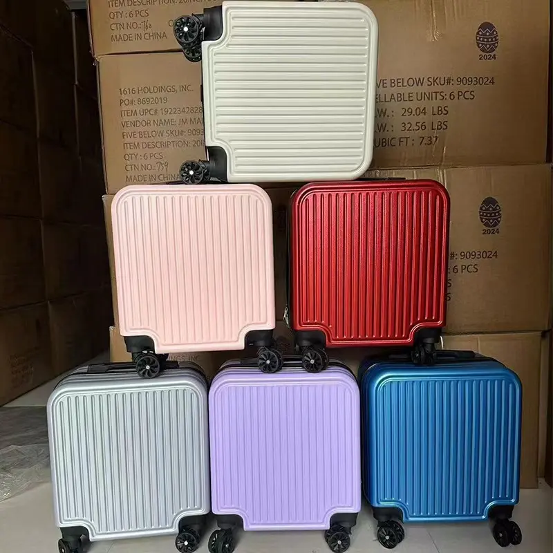 Women's suitcase small 18 inch ins popular lightweight combination lock wheeled bag 20 student boarding travel leather suitcase men