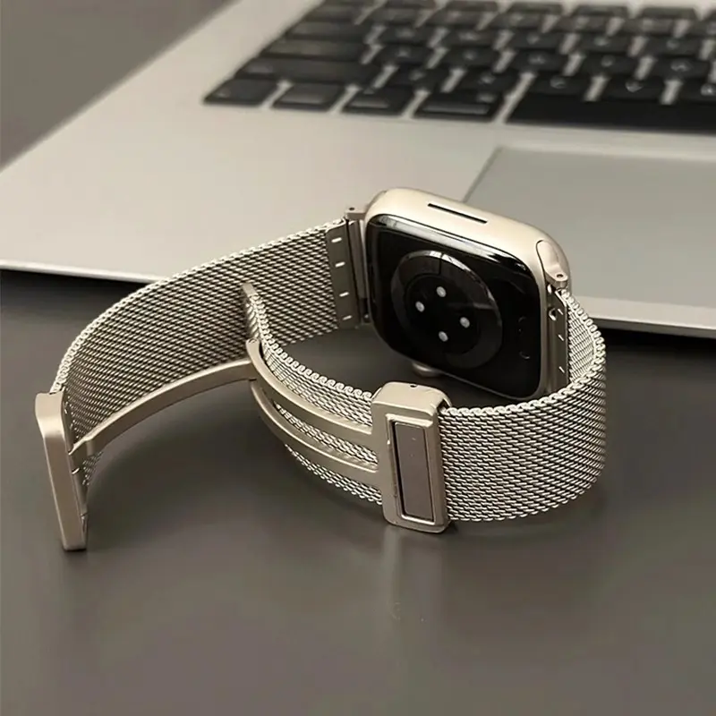 Новый ремешок для Apple Watch S10, подходит для нового магнитного миланского спортивного ремешка Apple Ultra summer 12.