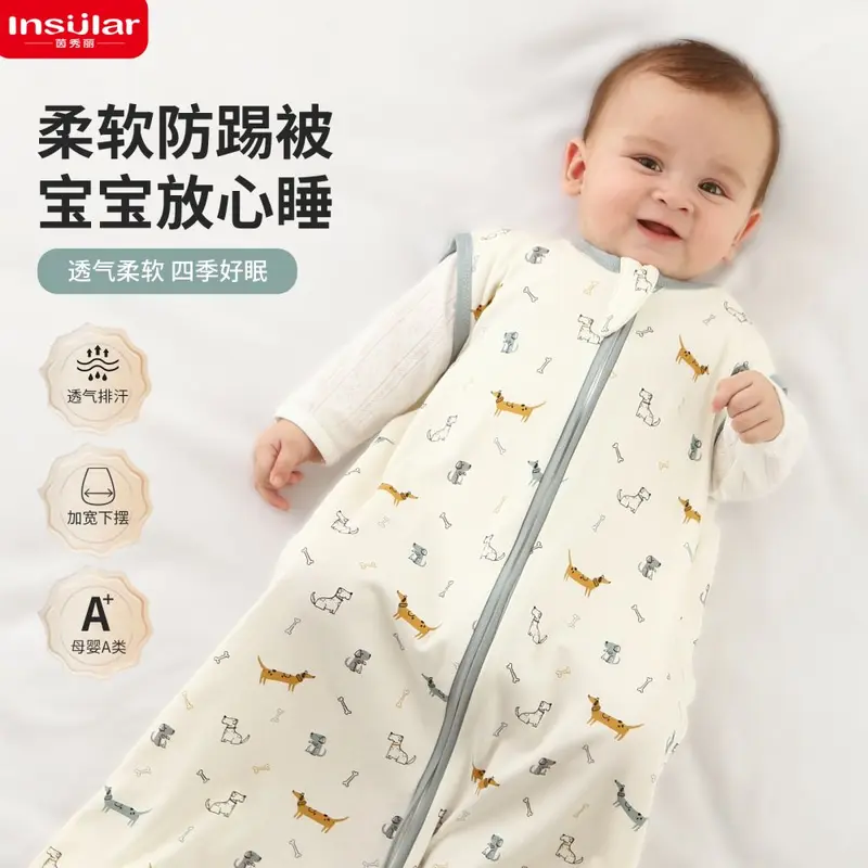 Sommer-Babyschlafsack Klasse A mit Ärmeln, Anti-Strampel