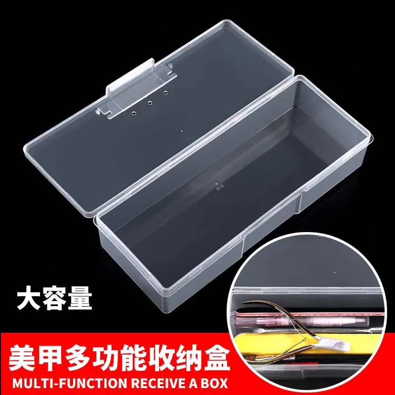 Nail Tool Storage Box, Transparent Multifunctional Nail Polish and Accessory Box