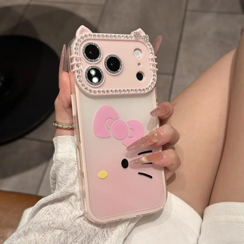 iPhone 17 Pro Max / 16 Pro / 15 Katzenohren Ombre Farbverlauf