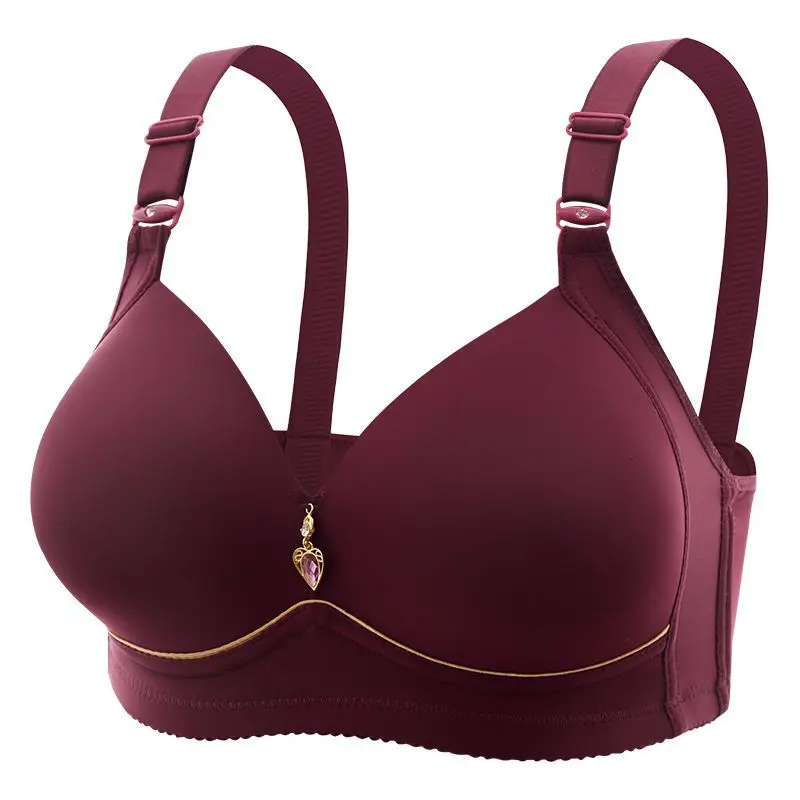 Plus Size Wireless Gathering Bra, Breathable