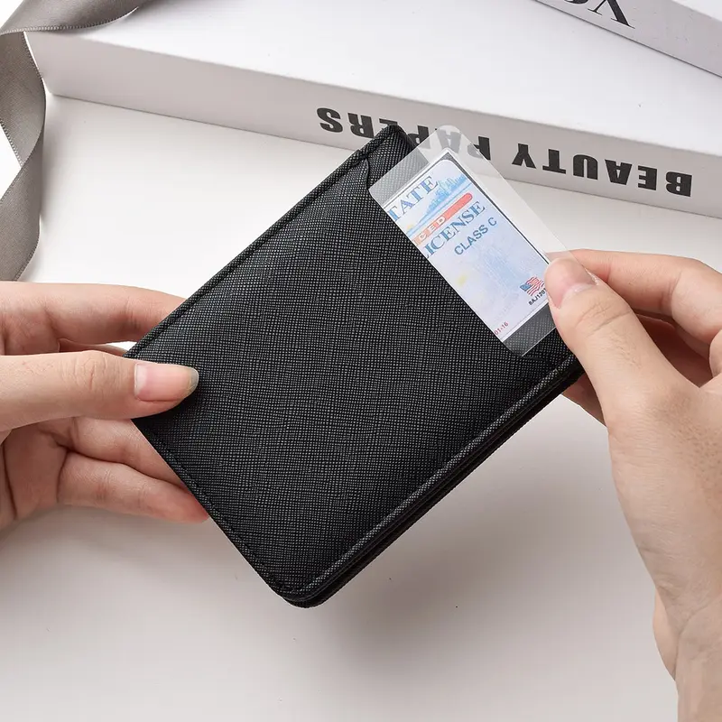 Men's Short Wallet, Large Capacity with Multiple Card Slots, PU Leather