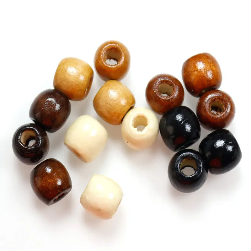 Maple Wood Large Hole Loose Beads for DIY Handmade Jewelry
