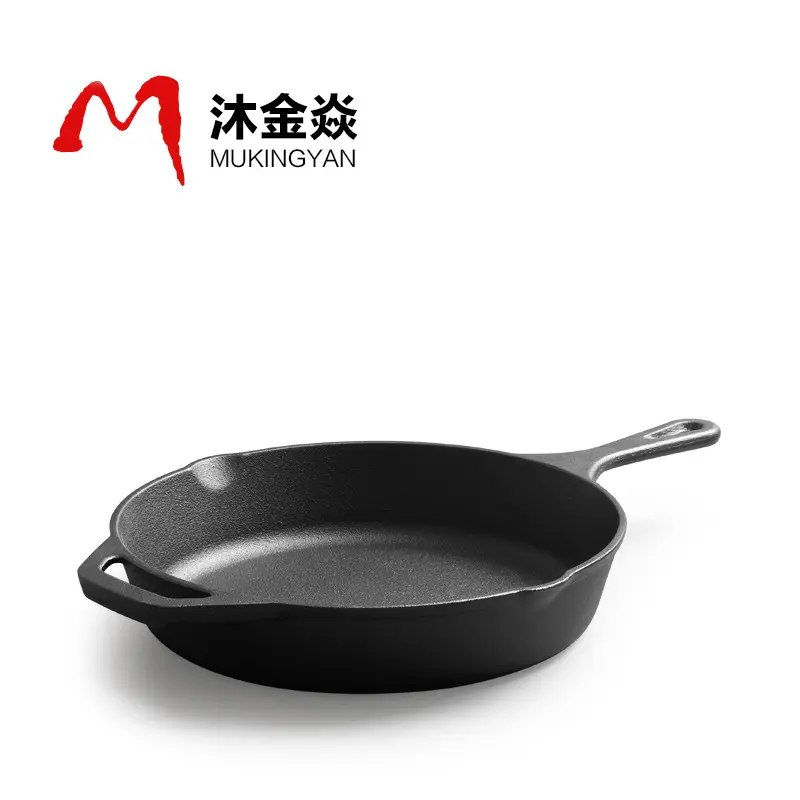 Cast Iron Skillet, Uncoated, 10 and 12 Inch, One-Piece Casting