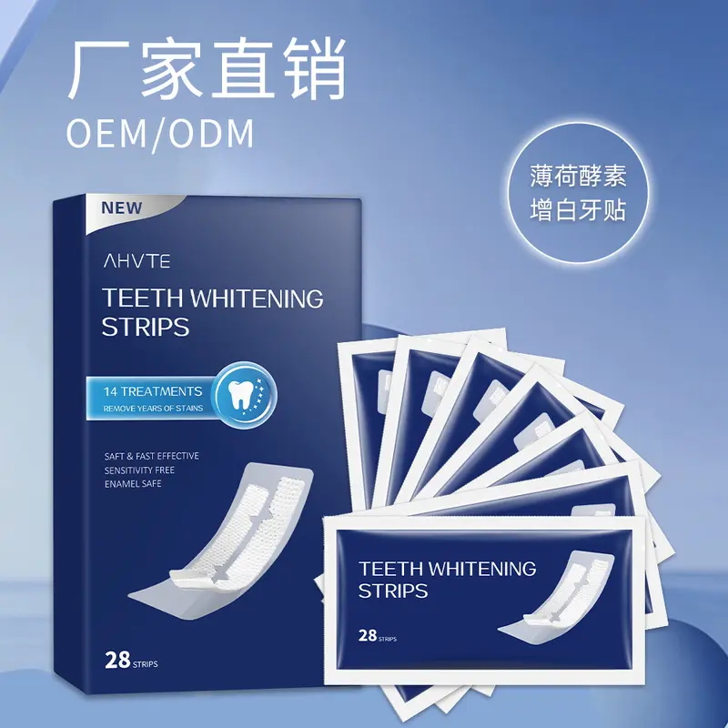 Teeth whitening strips, non-acidic formula