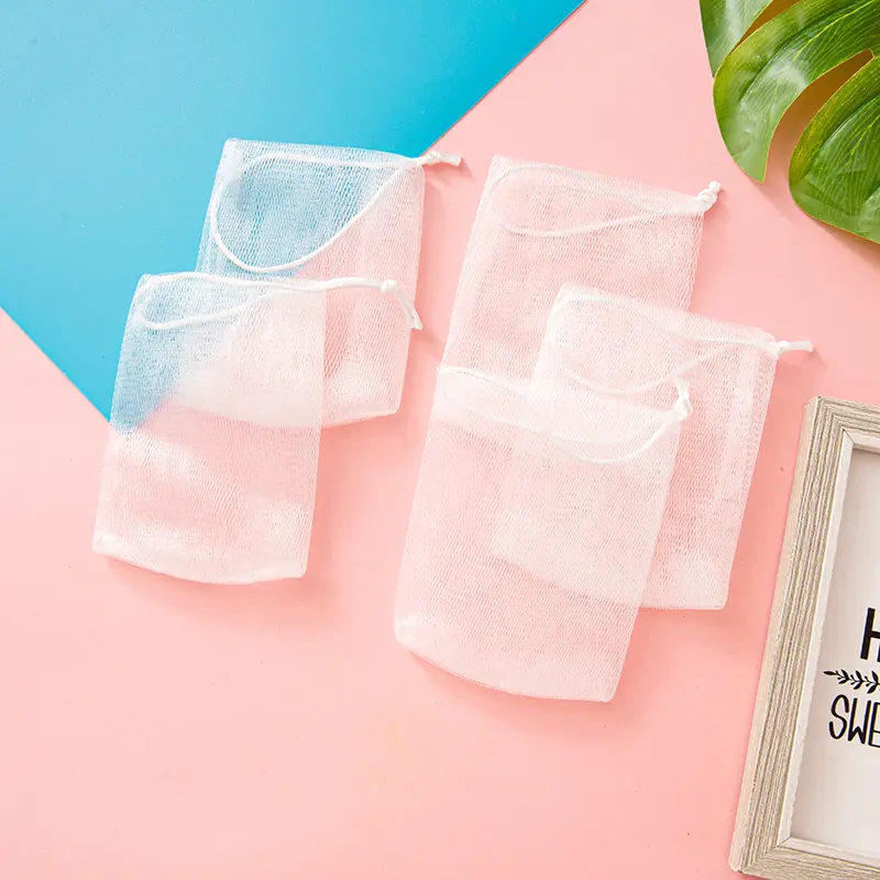 Foaming Net for Facial Cleanser and Handmade Soap Storage
