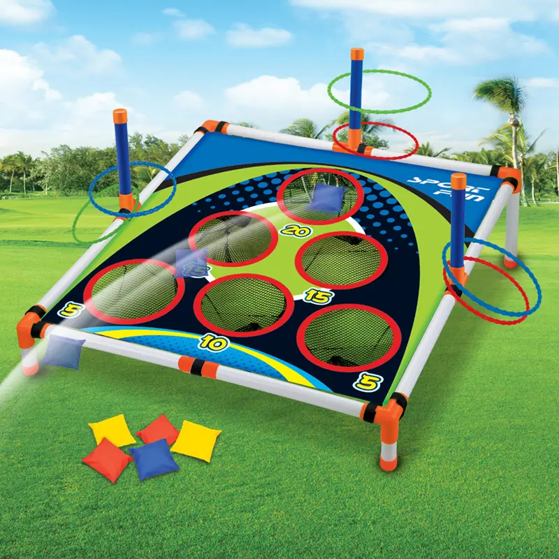 2-in-1 Bohnensäckchen-Ringwurfspiel für Kinder
