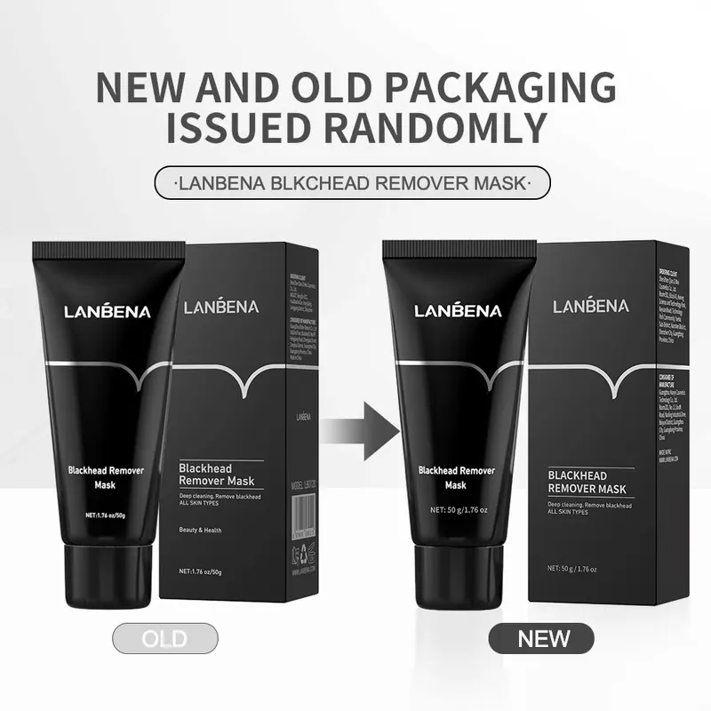 LANBENA Siyah Nokta Burun Maskesi, 50 g Paket, Soyma Tipi Yüz Maskesi