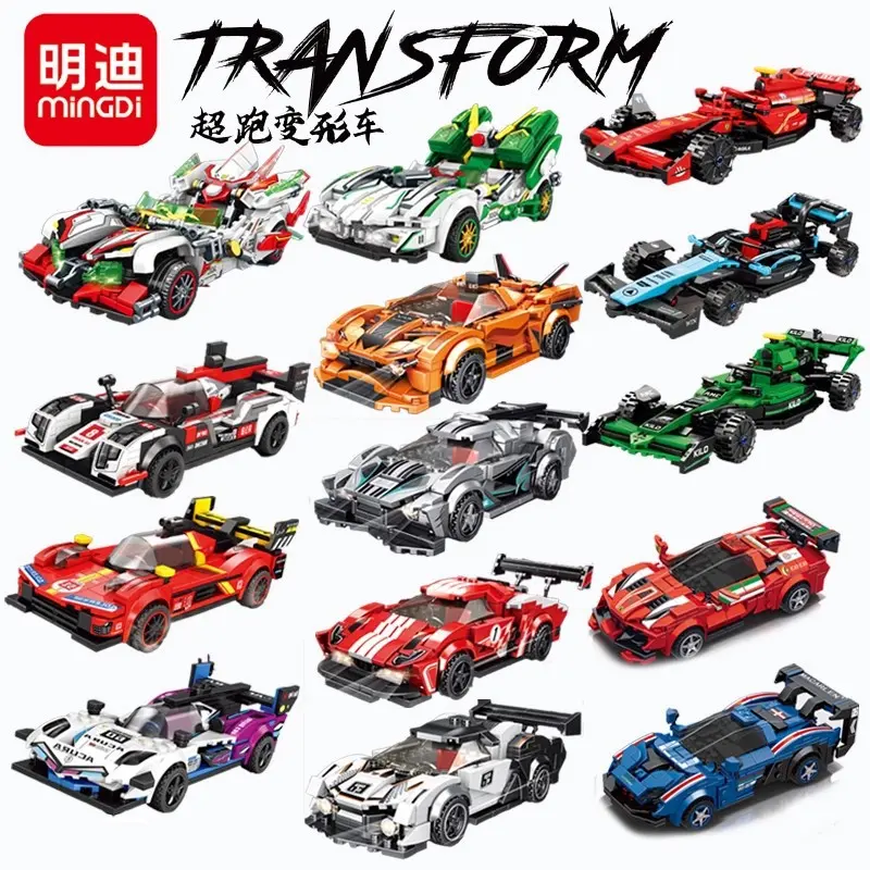 Mingdi Building Block Toy Sports Car Set for Boys
