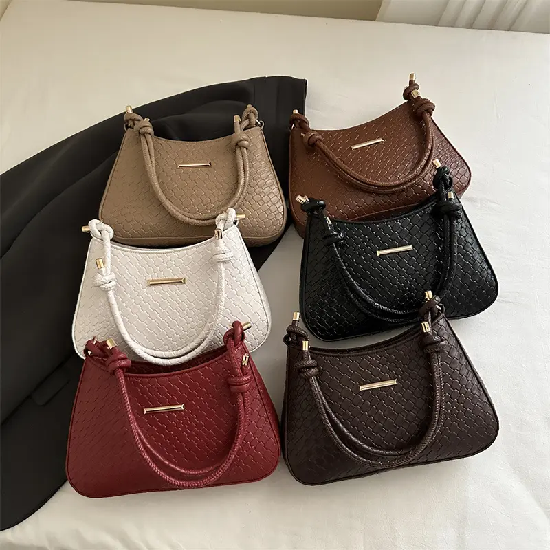 Women's Solid Colour Underarm Crossbody Bag, Spring Style