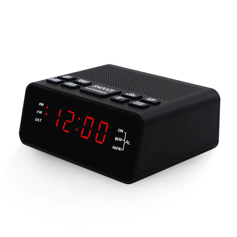 LED Alarm Clock Radio Minimalist Bedside Clock
