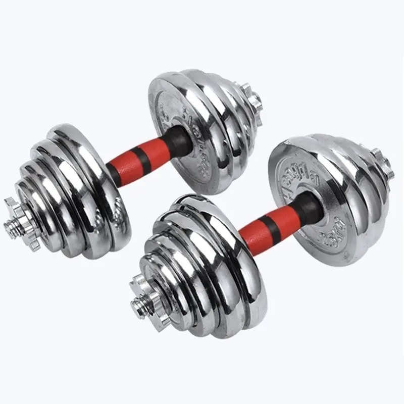 Electroplated dumbbell barbell set, 10-50 kg pure iron