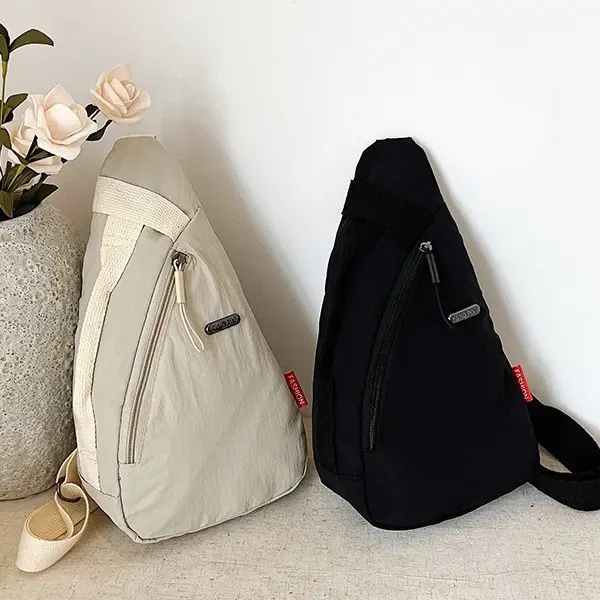 Unisex göğüs çantası, telefon askılı çapraz çanta, hafif spor tarzı
