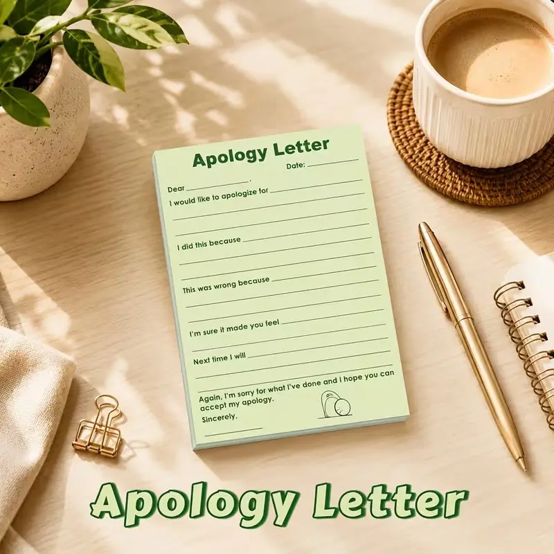 Apology Letter Sticky Notes for Children's Emotional Education