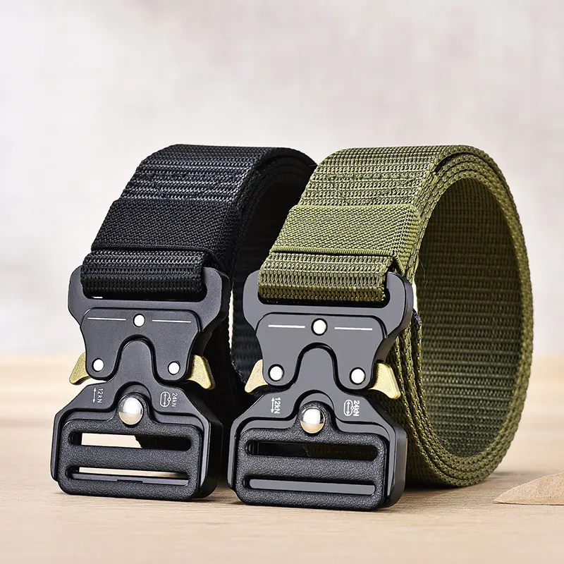 Sınır Ötesi Özel Cobra Taktik Kemeri Outdoor İş Kıyafeti Asker Eğitimi Toka Tuval Yapay Nylon Kayış Erkek Örgülü Pantolon Kayışı