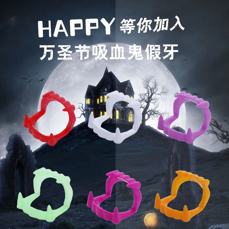 Halloween Light-Up Finger Teeth and Zombie Nails Costume Accessory
