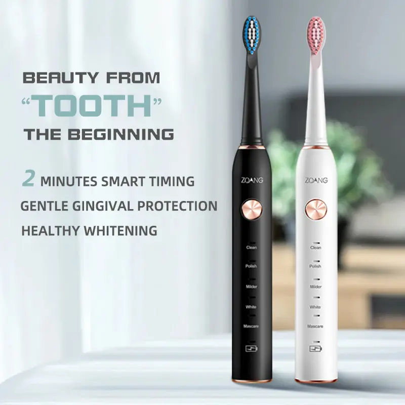 Sonic electric toothbrush, 5-level cleaning, USB charging