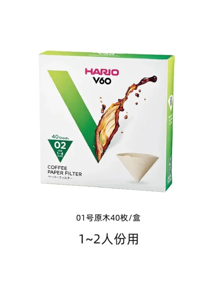 Japan V6 Kaffeefilter V/V Größe, Natur oder Gebleicht, für Handfilter