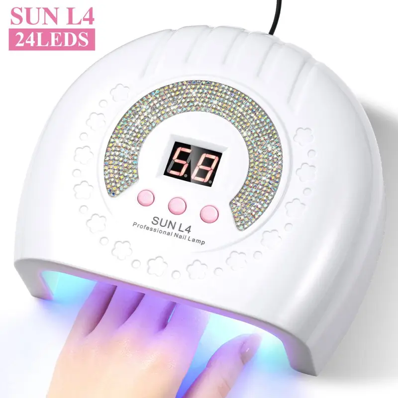 Nail art fototerapi lambası çabuk kuruyan 54W mini pişirme lambası 24 lambalı oje tutkal kurutucu ev tipi tırnak sanat lambası ellerinize zarar vermez