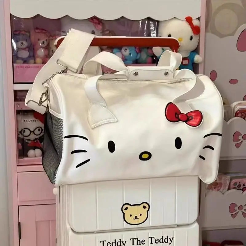 Travel Bag PU Cute Single Shoulder Katie Handbag Butterfly Knot Fitness Bag Crossbody Bag
