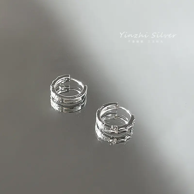 S925 Sterlingsilber Damen-Ohrringe minimalistische Ohrringe