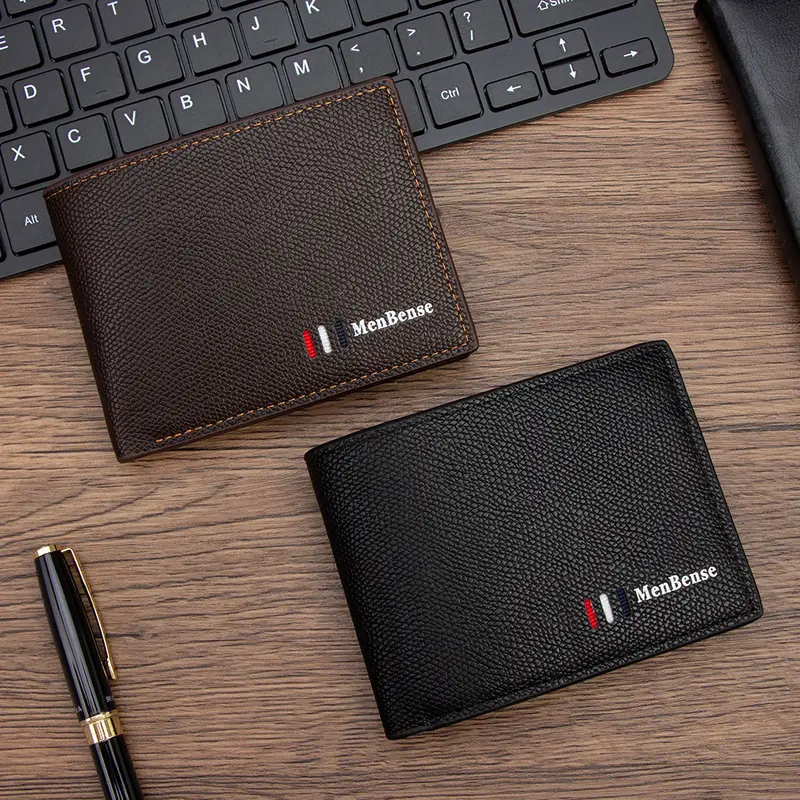 Men's Short Wallet with Multiple Card Slots and Large Capacity, Business and Casual