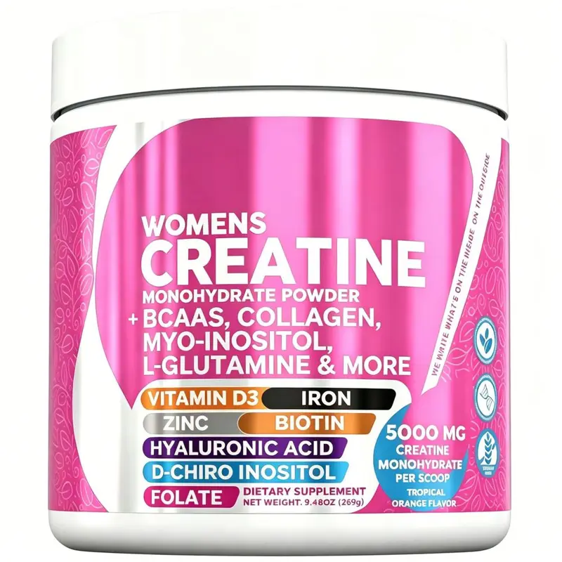 Women's creatine powder with collagen, biotin and hyaluronic acid