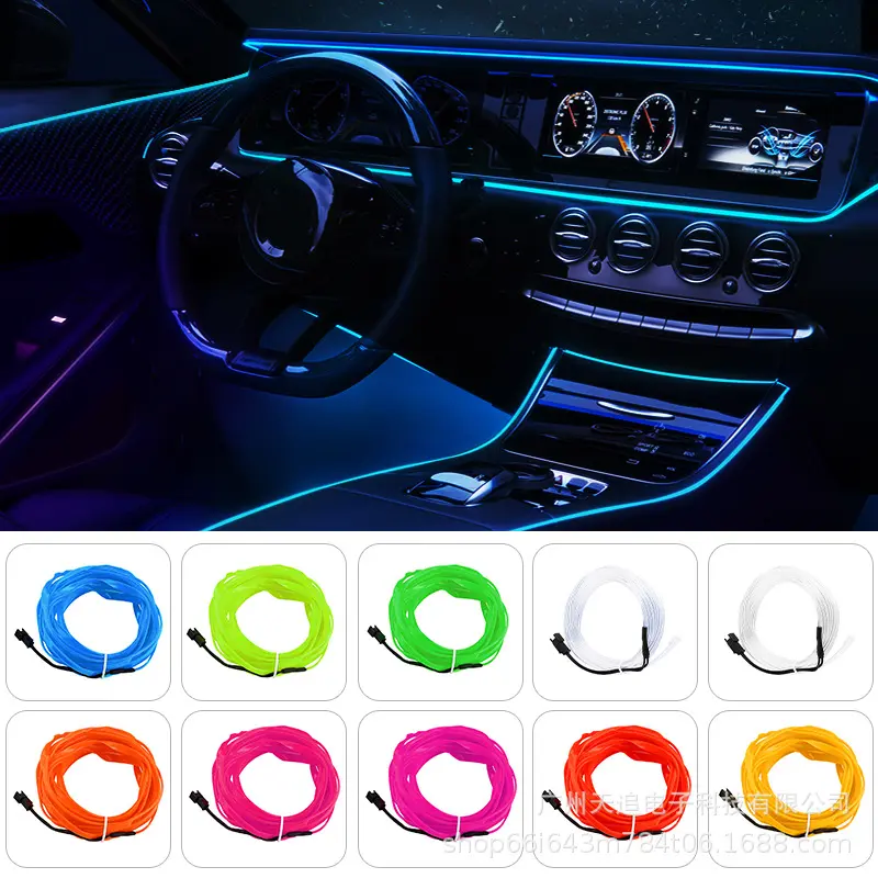 Tianzhi EL edge cold light car atmosphere light LED interior ambient light illuminated line door seam light universal model