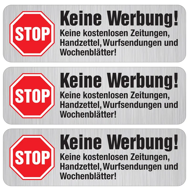 Mailbox Sticker Set, 5 Pieces, Self-Adhesive No-Advertising Mailbox Labels