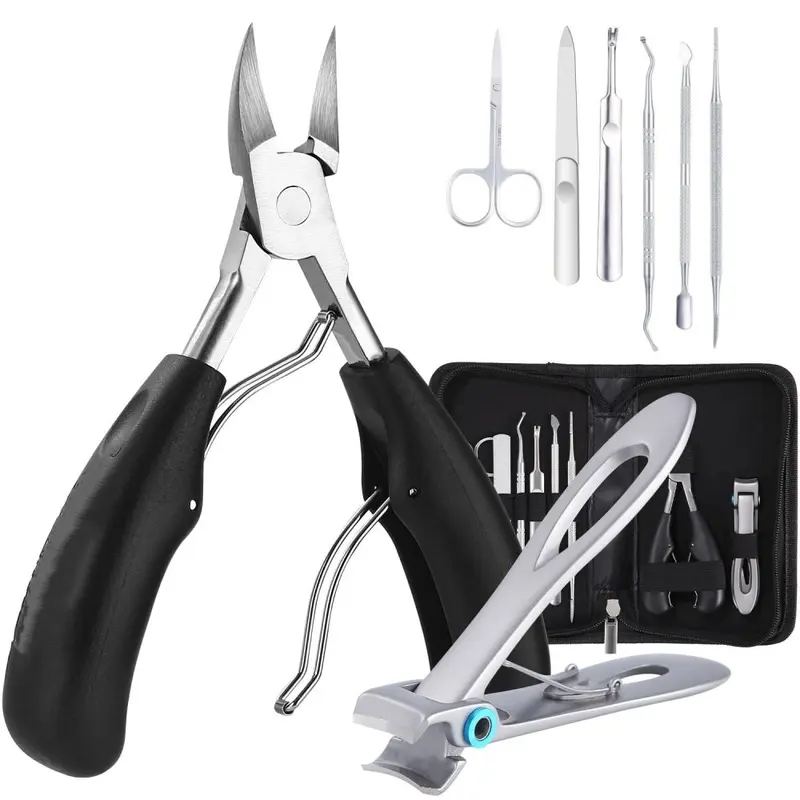 Stainless steel nail clipper set, 8-piece, ingrown toenail pedicure