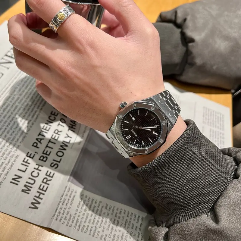 Royal Oak Quartz Men's Watch with Waterproof Steel Band