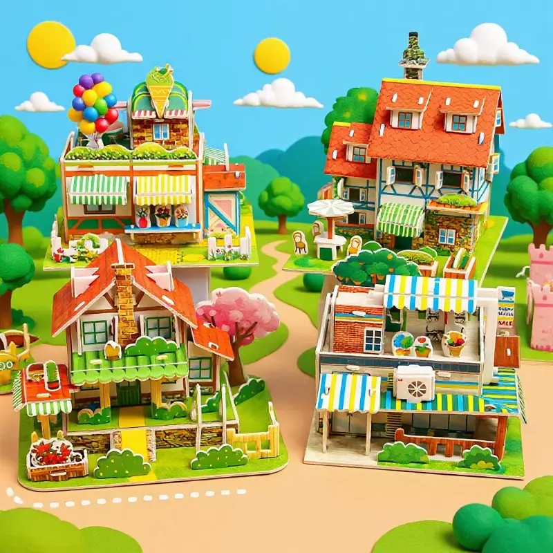 3D stereoscopic puzzle educational toy for ages 3-6