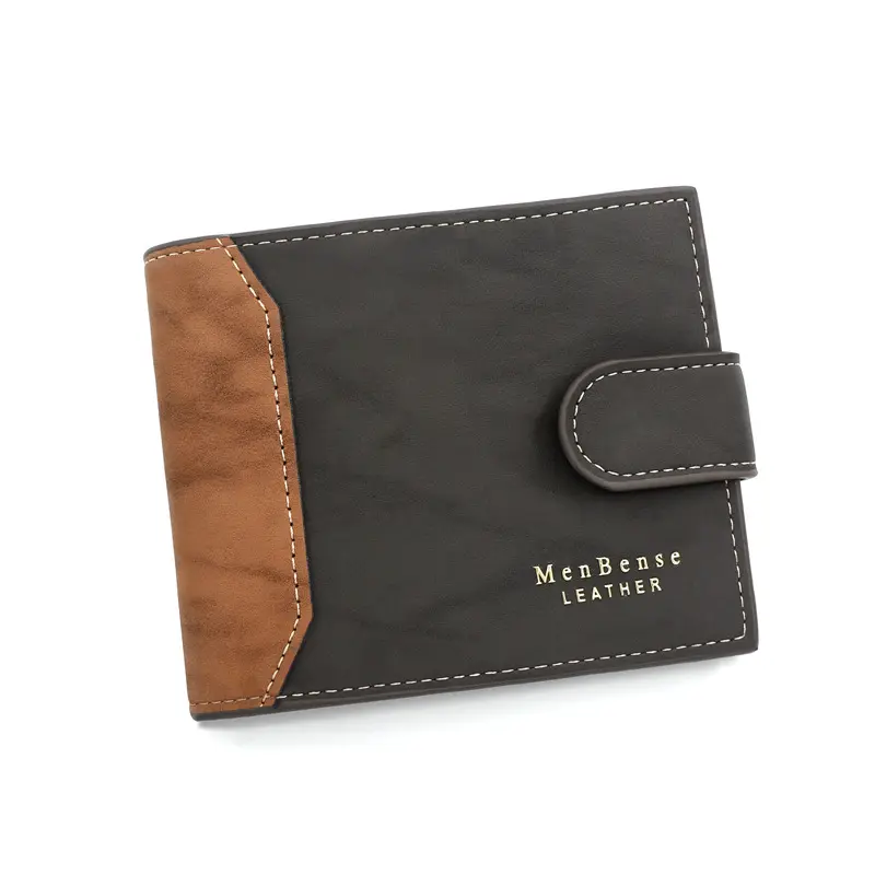 Men's Short TPU Wallet, Snap-Button Tri-Fold, Matte Finish